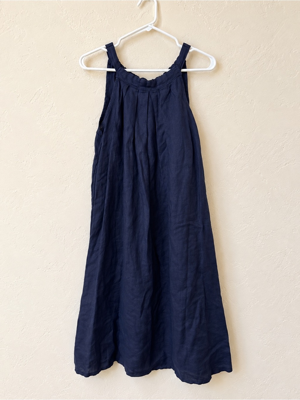 Navy Midi Sleeveless Summer Dress